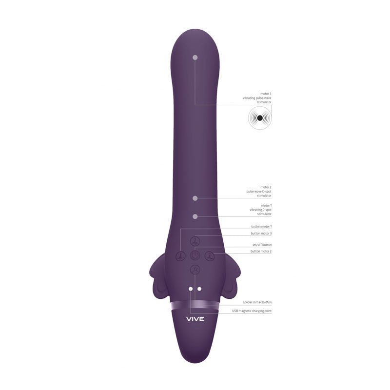 Vive - satu - strapless strap-on - Product top view  | Flirtybay.com.au